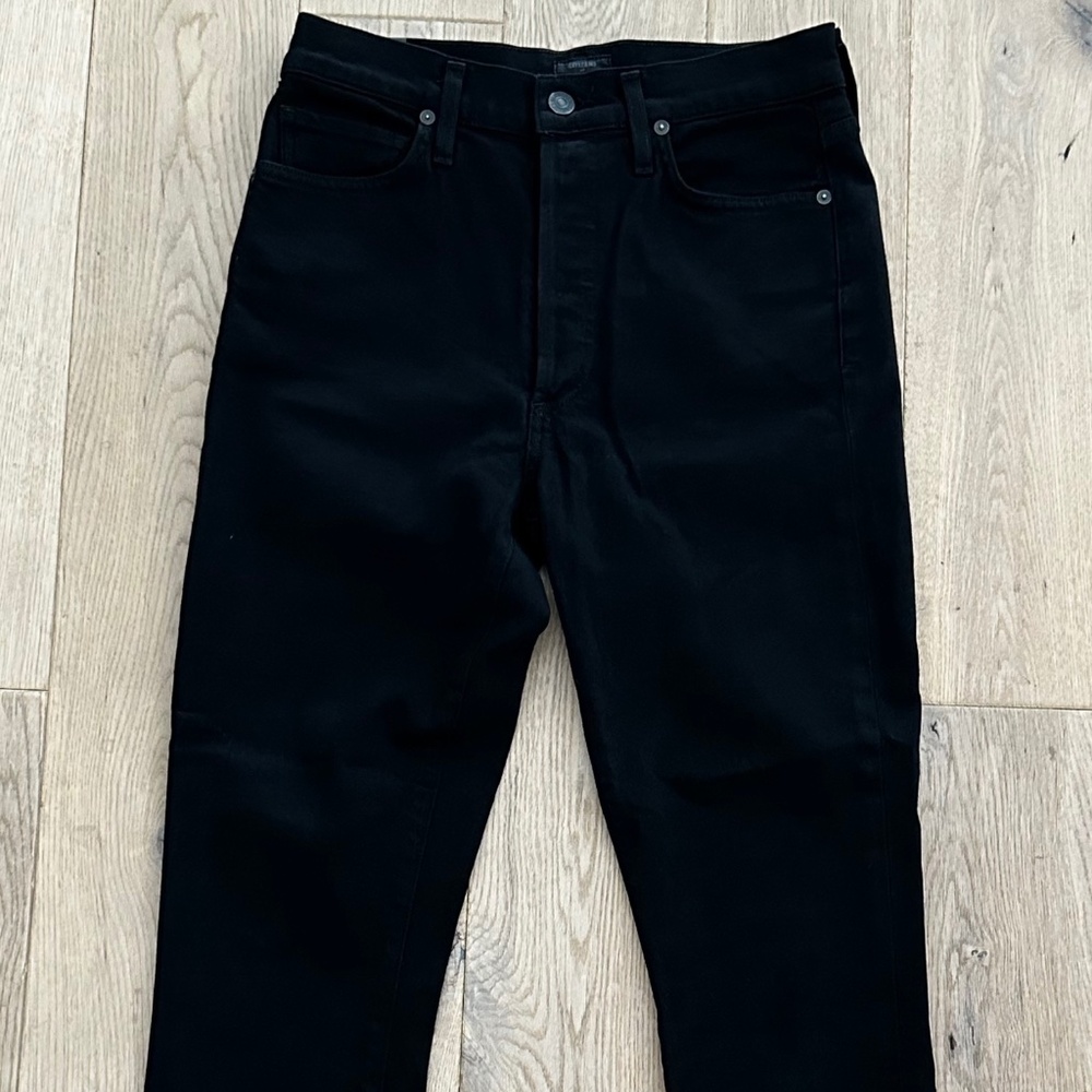 Citizens of Humanity High-rise Button-fly, Black Slim Jeans. Sz 27